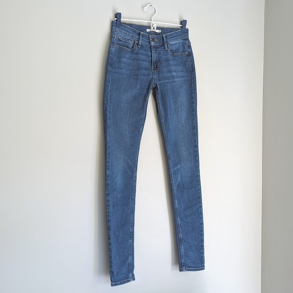 Levi's 710 Super Skinny Jeans Medium Blue Wash - Picture 6 of 13
